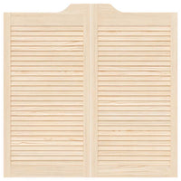 Porte a Battente 2-Paio Design Lamelle 100x100 cm Legno di Pino 4107135