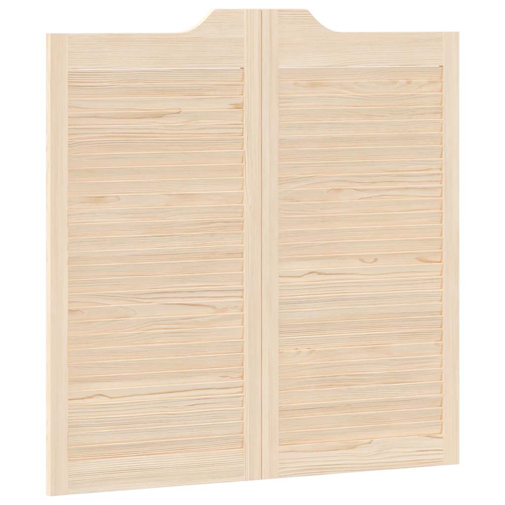 vidaXL Porte a Battente 2-Paio Design Lamelle 100x100 cm Legno di Pino