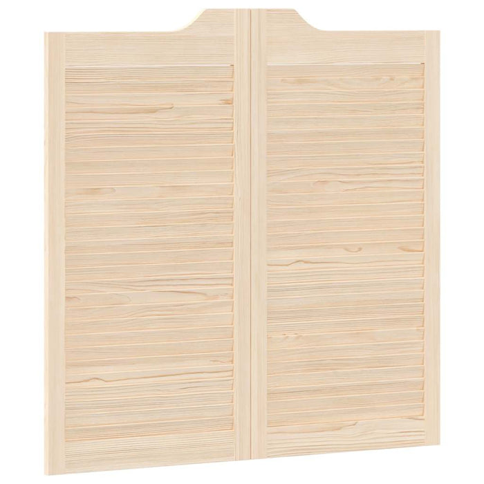 Porte a Battente 2-Paio Design Lamelle 100x100 cm Legno di Pino 4107135