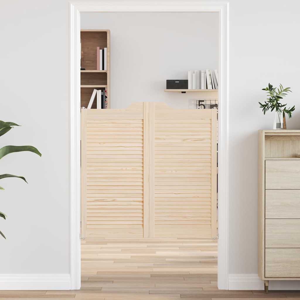 vidaXL Porte a Battente 2-Paio Design Lamelle 100x100 cm Legno di Pino
