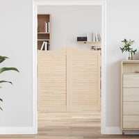 Porte a Battente 2-Paio Design Lamelle 100x100 cm Legno di Pino 4107135