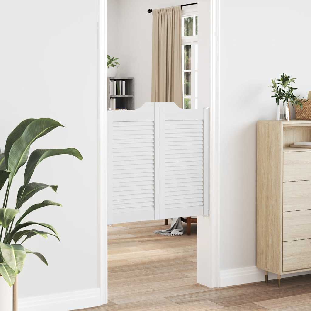 Porte a Battente 1-Paio Design a Lamelle Bianco 80x80 cm 4107136