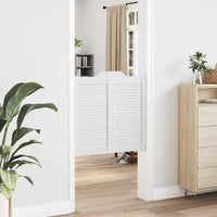 Porte a Battente 1-Paio Design a Lamelle Bianco 80x80 cm 4107136