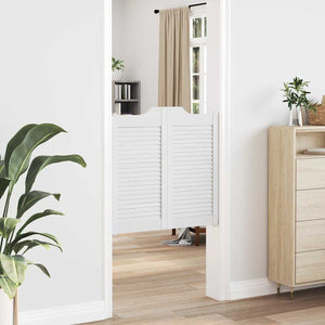 Porte a Battente 1-Paio Design a Lamelle Bianco 80x80 cm 4107136