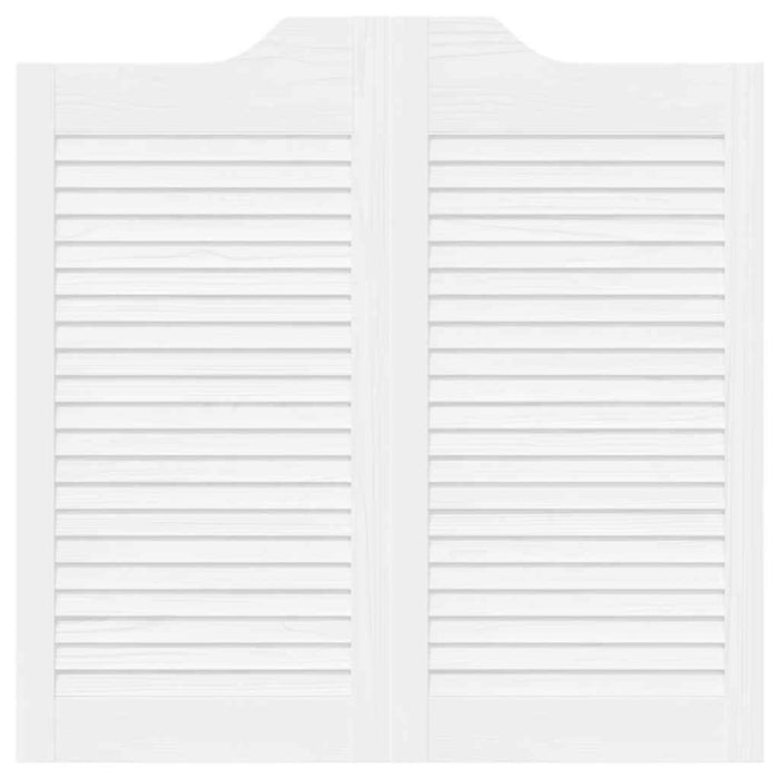 Porte a Battente 1-Paio Design a Lamelle Bianco 80x80 cm 4107136