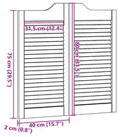 Porte a Battente 1-Paio Design a Lamelle Bianco 80x80 cm 4107136