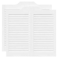 vidaXL Porte a Battente 2-Paio Design a Lamelle Bianco 80x80 cm