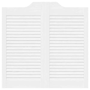 Porte a Battente 2-Paio Design a Lamelle Bianco 80x80 cm 4107137