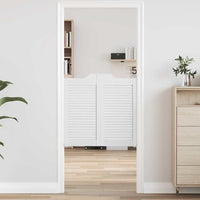 vidaXL Porte a Battente 2-Paio Design a Lamelle Bianco 80x80 cm