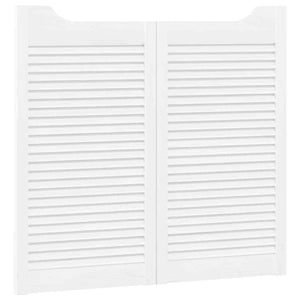 Porte a Battente 1-Paio Design a Lamelle Bianco 90x80 cm 4107138