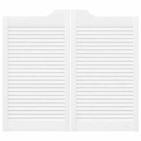 Porte a Battente 1-Paio Design a Lamelle Bianco 90x80 cm 4107138