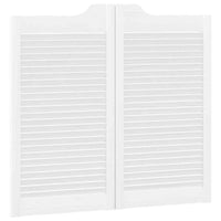 Porte a Battente 1-Paio Design a Lamelle Bianco 90x80 cm 4107138