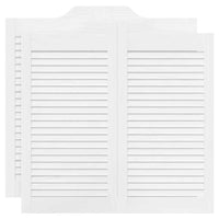 Porte a Battente 2-Paio Design a Lamelle Bianco 90x80 cm 4107139