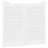 Porte a Battente 2-Paio Design a Lamelle Bianco 90x80 cm