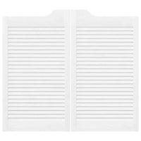 Porte a Battente 2-Paio Design a Lamelle Bianco 90x80 cm