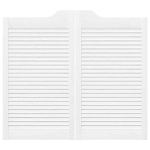 Porte a Battente 2-Paio Design a Lamelle Bianco 90x80 cm