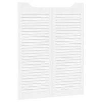 Porte a Battente 1-Paio Design a Lamelle Bianco 100x80 cm 4107140