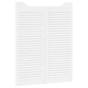 Porte a Battente 1-Paio Design a Lamelle Bianco 100x80 cm 4107140