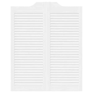 Porte a Battente 1-Paio Design a Lamelle Bianco 100x80 cm 4107140