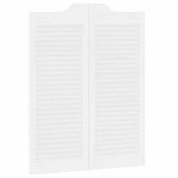 Porte a Battente 1-Paio Design a Lamelle Bianco 100x80 cm 4107140