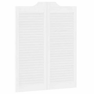 Porte a Battente 1-Paio Design a Lamelle Bianco 100x80 cm 4107140