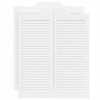 vidaXL Porte a Battente 2-Paio Design a Lamelle Bianco 100x80 cm