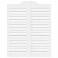 vidaXL Porte a Battente 2-Paio Design a Lamelle Bianco 100x80 cm