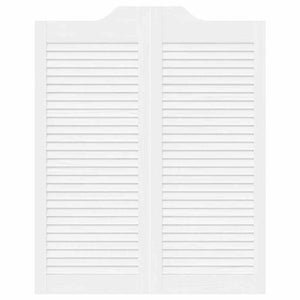 vidaXL Porte a Battente 2-Paio Design a Lamelle Bianco 100x80 cm