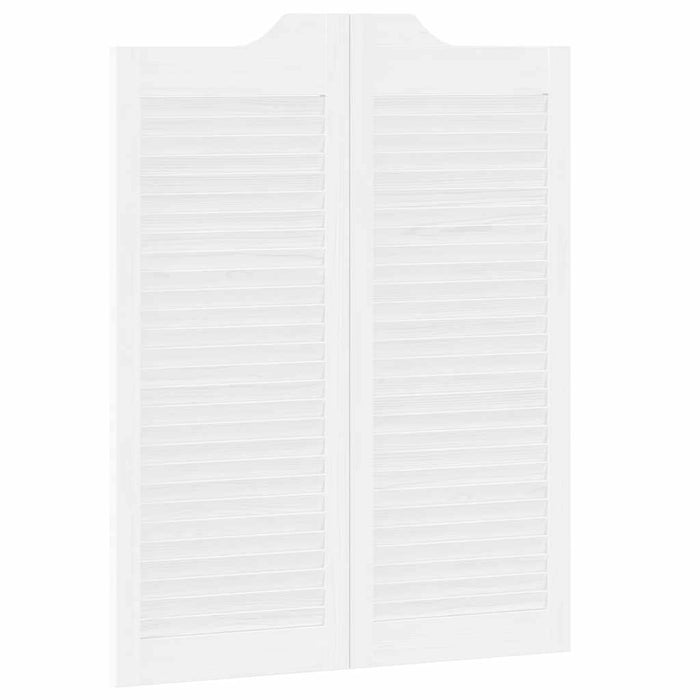 Porte a Battente 2-Paio Design a Lamelle Bianco 100x80 cm 4107141