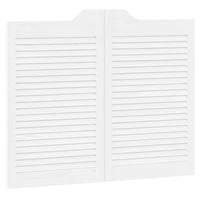 Porte a Battente 1-Paio Design a Lamelle Bianco 80x100 cm 4107142