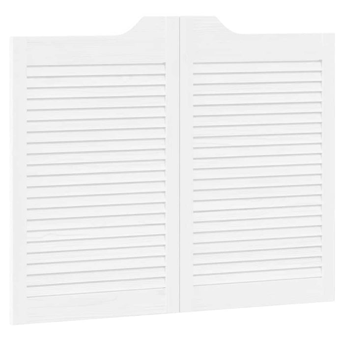 Porte a Battente 1-Paio Design a Lamelle Bianco 80x100 cm 4107142