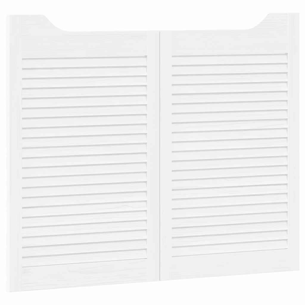 Porte a Battente 1-Paio Design a Lamelle Bianco 80x100 cm 4107142