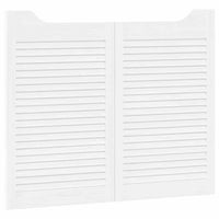 Porte a Battente 1-Paio Design a Lamelle Bianco 80x100 cm 4107142