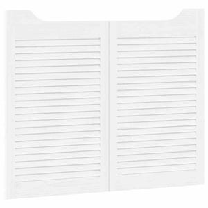 Porte a Battente 1-Paio Design a Lamelle Bianco 80x100 cm 4107142