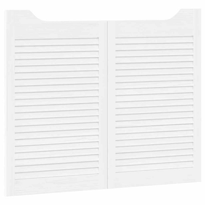 Porte a Battente 1-Paio Design a Lamelle Bianco 80x100 cm 4107142