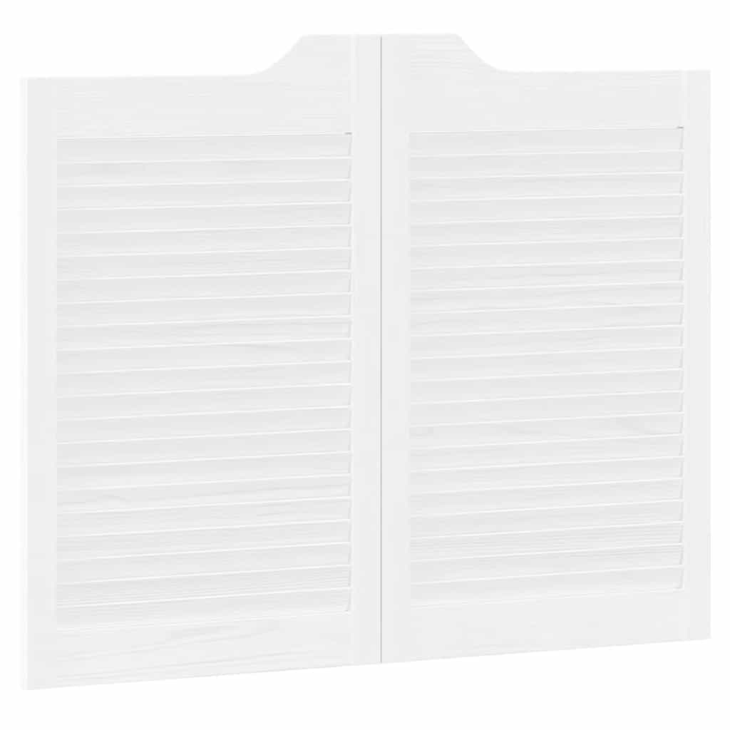 vidaXL Porte a Battente 1-Paio Design a Lamelle Bianco 80x100 cm