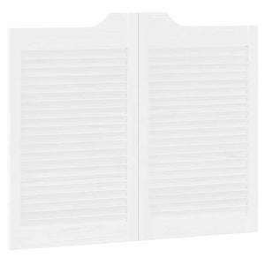 Porte a Battente 1-Paio Design a Lamelle Bianco 80x100 cm 4107142