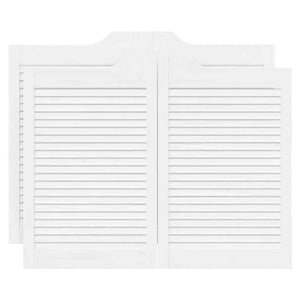 Porte a Battente 2-Paio Design a Lamelle Bianco 80x100 cm 4107143