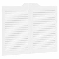 Porte a Battente 2-Paio Design a Lamelle Bianco 80x100 cm 4107143