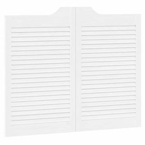 Porte a Battente 2-Paio Design a Lamelle Bianco 80x100 cm 4107143