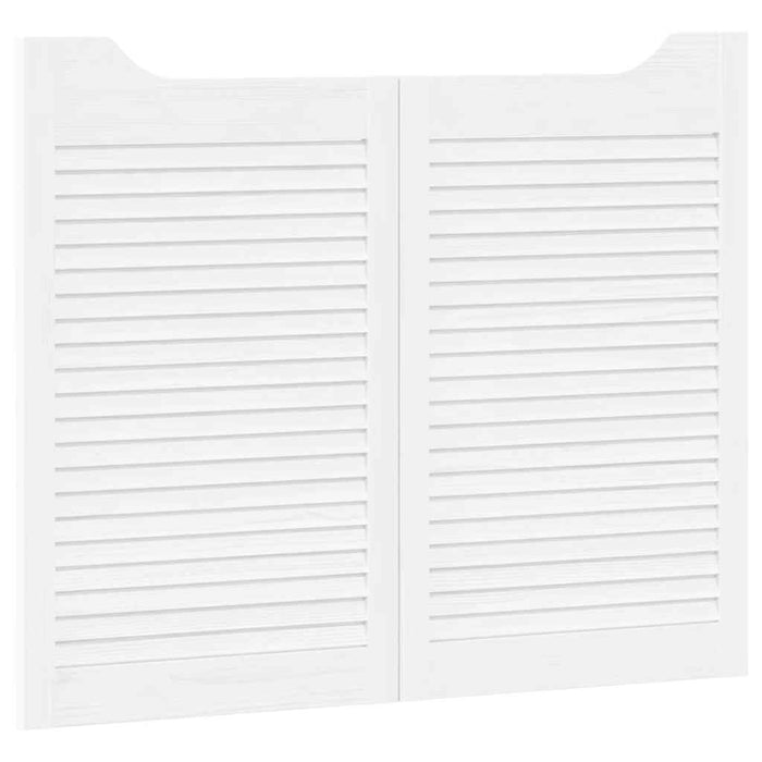 Porte a Battente 2-Paio Design a Lamelle Bianco 80x100 cm 4107143