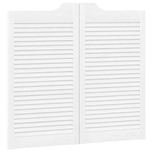 Porte a Battente 1-Paio Design a Lamelle Bianco 90x100 cm 4107144