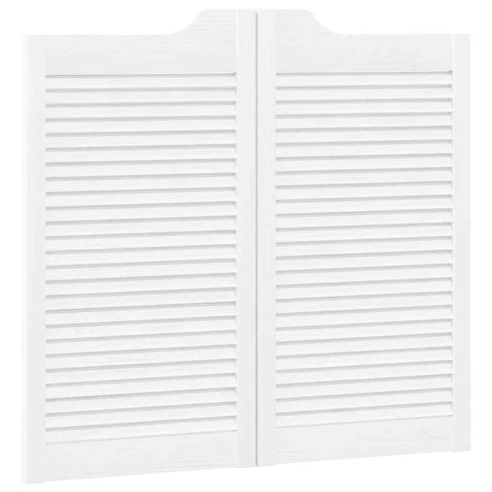 Porte a Battente 1-Paio Design a Lamelle Bianco 90x100 cm 4107144
