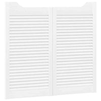 Porte a Battente 1-Paio Design a Lamelle Bianco 90x100 cm 4107144