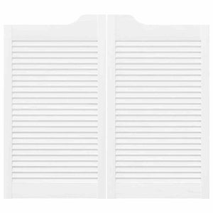 Porte a Battente 1-Paio Design a Lamelle Bianco 90x100 cm