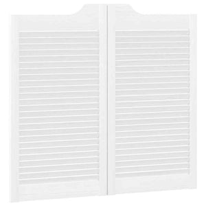 Porte a Battente 1-Paio Design a Lamelle Bianco 90x100 cm 4107144