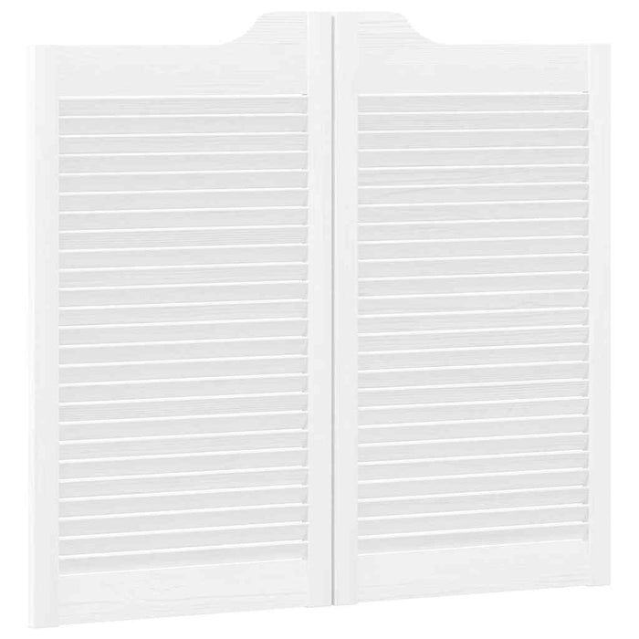Porte a Battente 1-Paio Design a Lamelle Bianco 90x100 cm 4107144