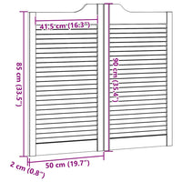 Porte a Battente 1-Paio Design a Lamelle Bianco 90x100 cm