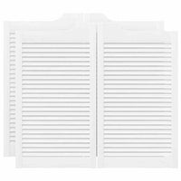 Porte a Battente 2-Paio Design a Lamelle Bianco 90x100 cm