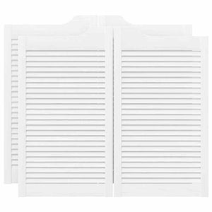 Porte a Battente 2-Paio Design a Lamelle Bianco 90x100 cm